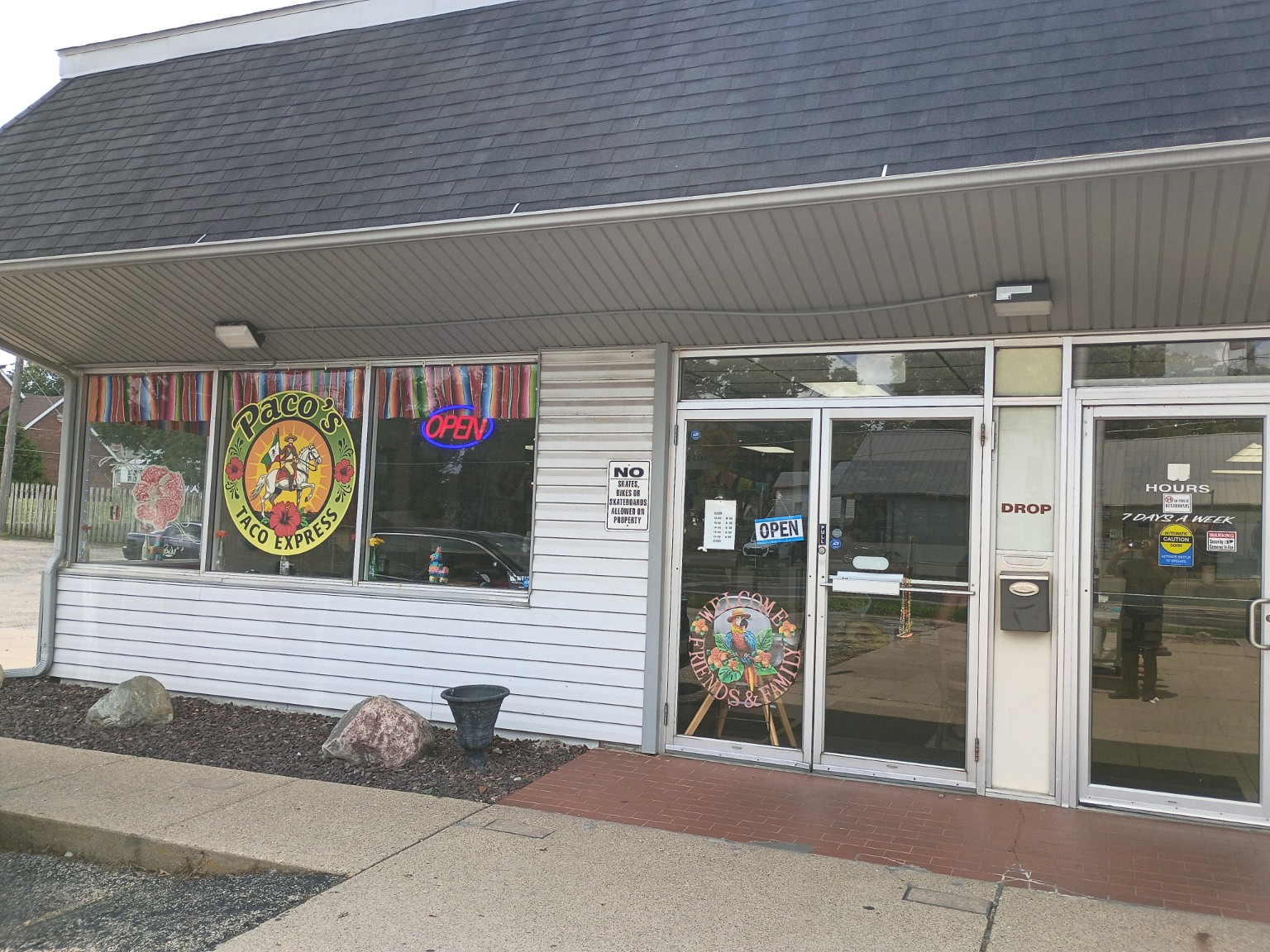 Paco's Taco Express storefront on Derby Street