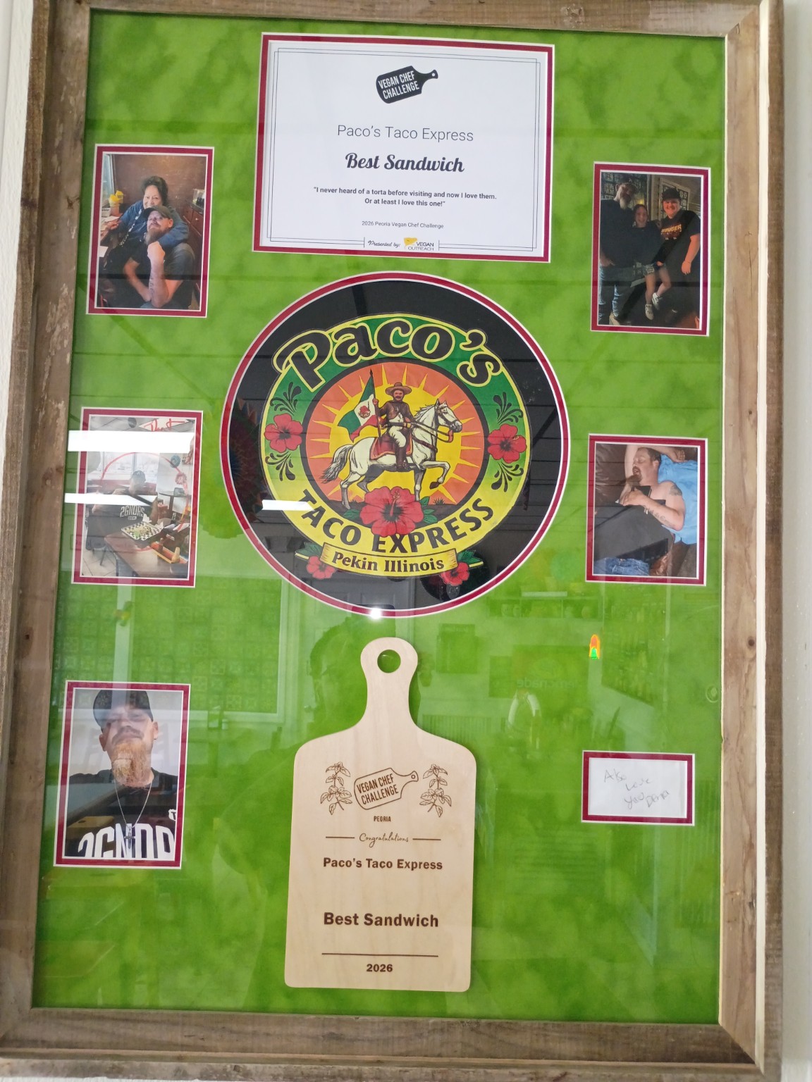 Paco's Taco Express community award and family memories